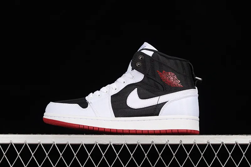 All categories Air Jordan Jordan series basketball shoes Air Jordan 1 Mid G version pure original Air Jordan 1 Mid UT "Black White" AJ1 Joe 1 white, black and purple stitching Zhongbang basketball shoes DD9338-016